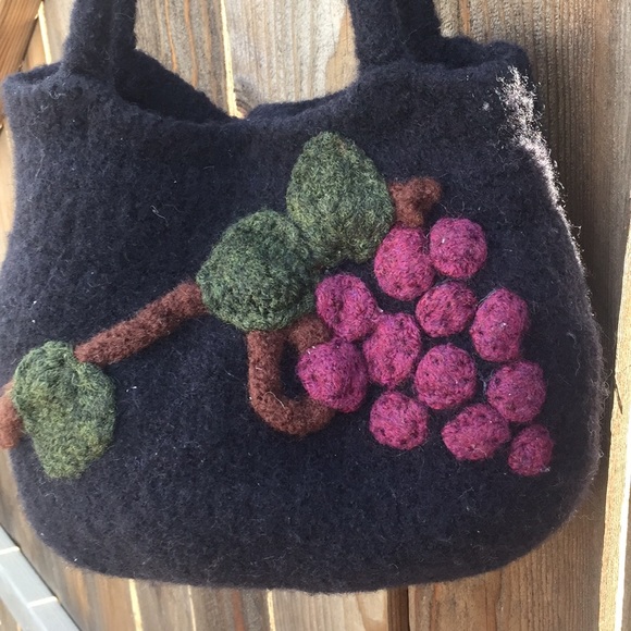 Handmade Wine Country Felted Purse NWT - Picture 2 of 4